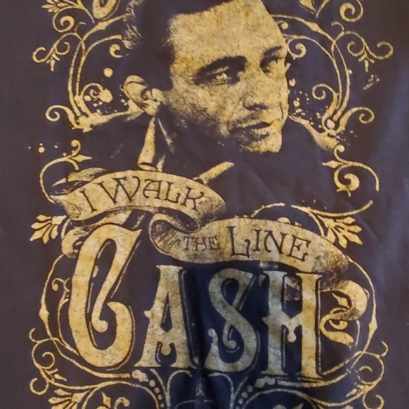 Johnny Cash Walk The Line Women's t-shirt Black Large - Picture 2 of 4